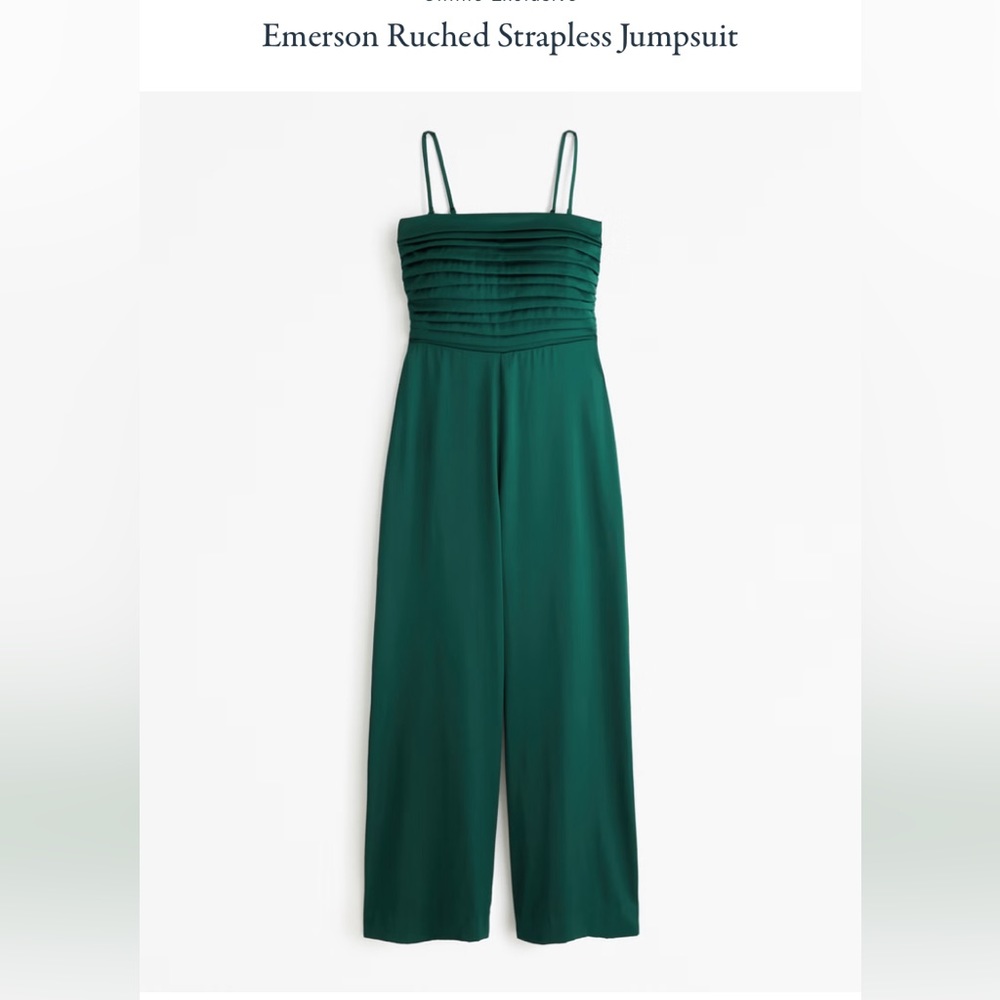 Emerson Ruched Strapless Jumpsuit from Abercrombie.